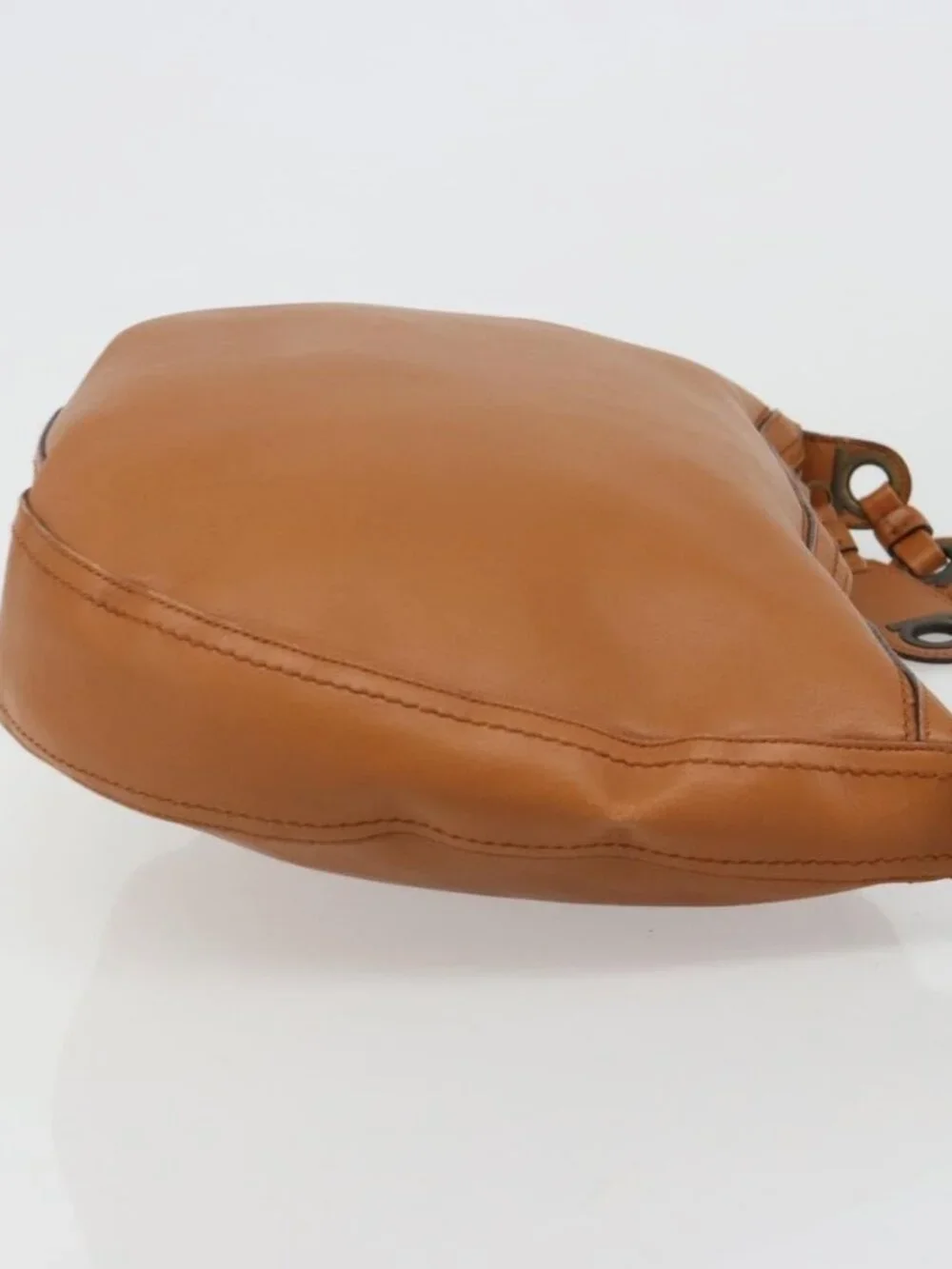 Salvatore Ferragamo Shoulder Bag Leather Brown Auth 186806A